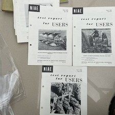 NIAE Test Reports job lot of 3- ploughs Lemken30/90c-Salopian ht1-Bamford 621