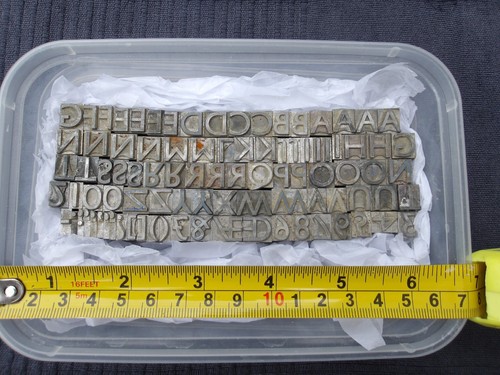 Letterpress type gill sans - letterpress,