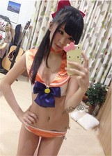 Girl Cute Cosplay Costume Bikini Underwear Bra Set Anime Sailor Moon Women
