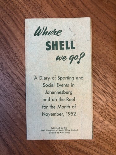 1952 shell johannesburg guide - 1952,