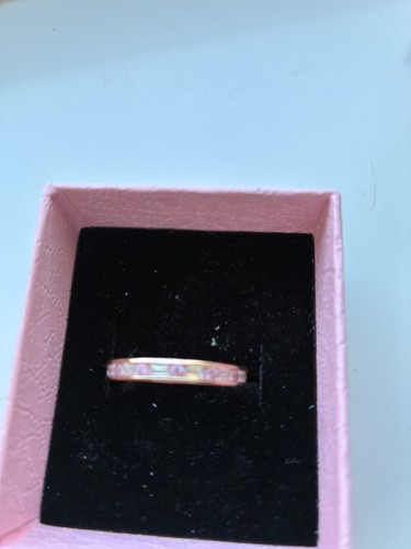 Qvc diamonique pink - and, clear