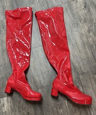 Vintage 60-70s Red Shiny Vinyl