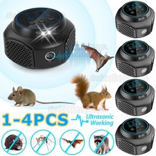 4 in 1 Ultrasonic Mouse Repeller Rodent Pest Repellent Squirrel Insect Deterrent