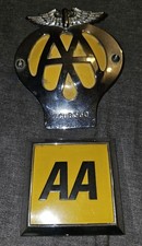 AA Badges X2 Used Both Numbered In Good Condition Car Grille Mount