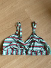 Lovely pink stripey Cotton Traders bikini top. Size 24