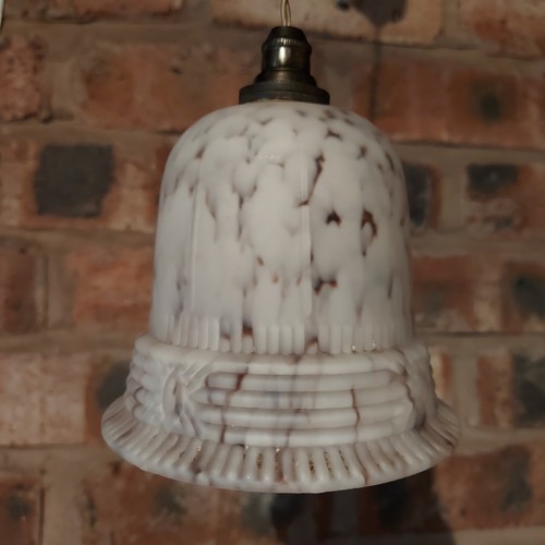 Vintage art deco light shade - art,