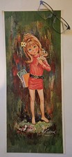 1970's Lithograph Young Girl