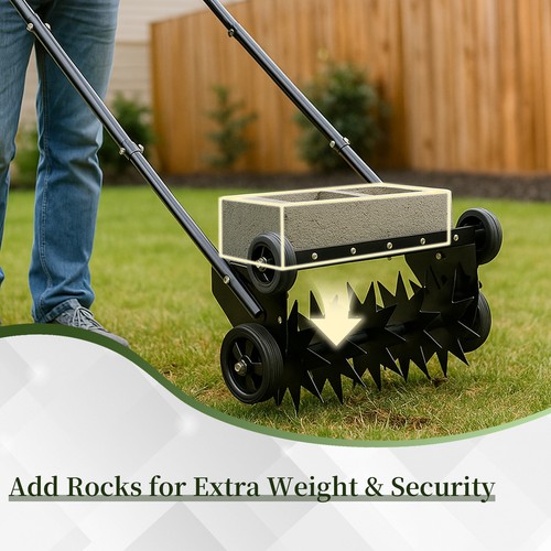 19in push spike aerator heavy - push, aerator,