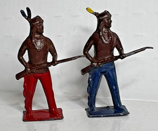 2  x Vintage Painted Lead
