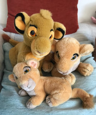 Rare Euro Disney 1994 Set Lion King Simba and Nala x 2 Soft Toys Plushes