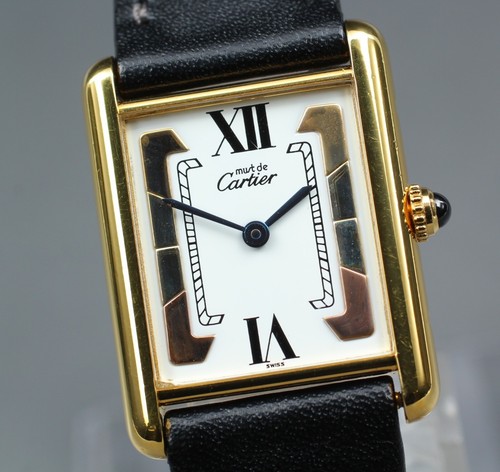 Cartier vermeil tank 590005 - tank,