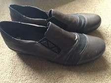 Remonte Brown Low Wedge Ladies Slip On Shoes UK 8 Eur 42