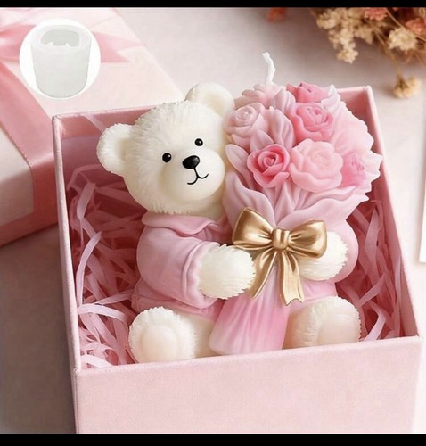 1pc silicone mold with teddy - mold,
