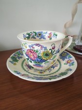 Mason's Regency Plantation Colonial - Breakfast Cup/Saucer- Blue Floral