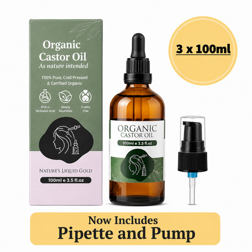 Organic castor oil 100 - organic, 100%