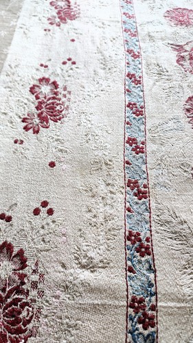 Biedermeier silk linen - , damask