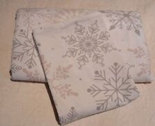 Snowflake Reversible Single Duvet Set White Grey Pink
