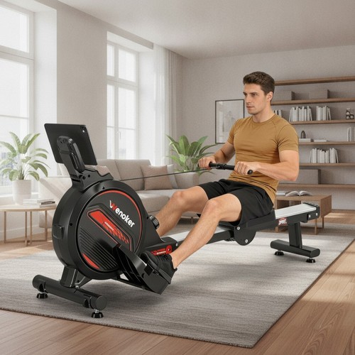 Magnetic rowing machine with - machine,