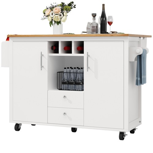Rolling kitchen island trolley - rolling,