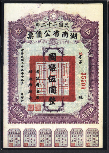 Postcard chinese bonds share - postcard:,