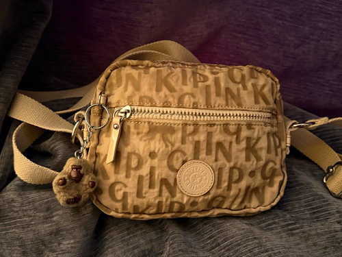 Kipling beige logo print - kipling,