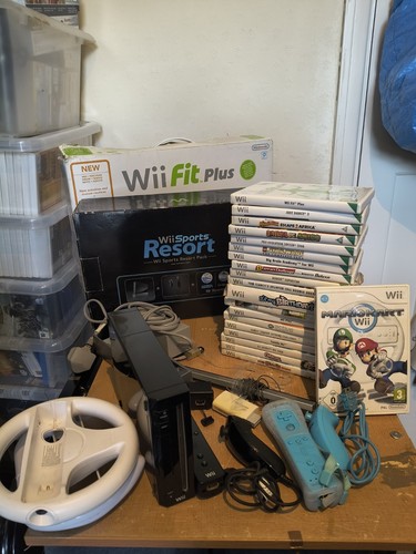 Nintendo wii black console - nintendo,