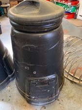 Two Black Plastic Compost Bins