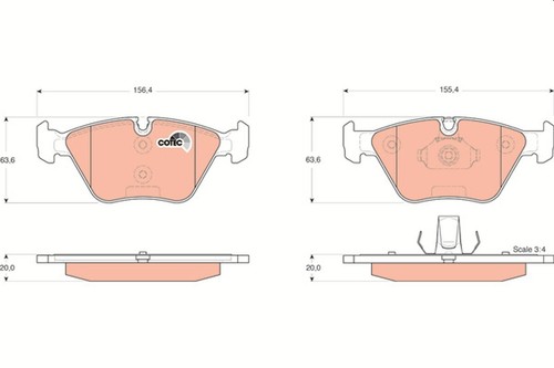 Trw gdb1531 brake pad - gdb1531,