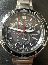Citizen Men's Eco Drive Chronograph Watch Excellent Condition Working Gift
