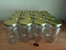 16 x 1lb Jam Jars Round Glass