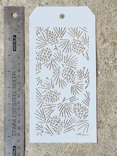 Stencil christmas pine - stencil,