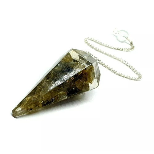 Orgone labradorite pendulum - labradorite,