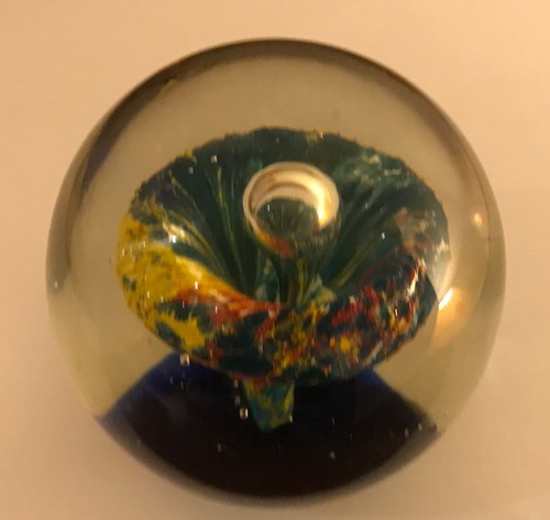 Vintage art glass paperweight - vintage,
