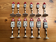 12 Miniture Pre Warbouys Toy Roadsigns Dinky & Gilco