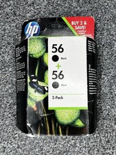 Genuine HP 56 Black 2-Pack Ink