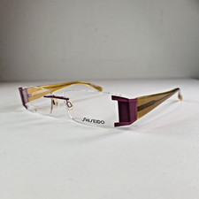 Shiseido SH 2166 Rimless Eyeglasses Hot Pink Yellow 90s Y2K Japan 54-16-135