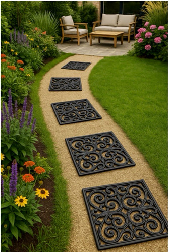 Square shape rubber step - shape,