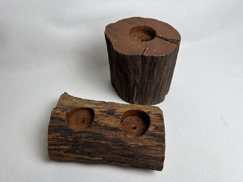 Rustic wooden tealight - wooden,