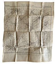 WW1 GERMAN 2ND ARMEE MAP WESTERN FRONT MARKED GEHEIME, (SECRET) + AERO MARKING.