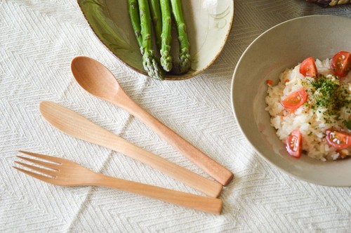 Wooden dinner cutlery - wooden,