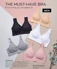 Avon 'The One' Bra - Beige, White, Grey, Pink, Black or Animal Print Sizes M/L