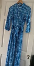 Zara Size M Blue Spot Marilyn Midi Shirt Dress