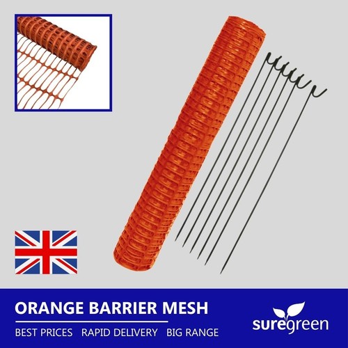 Orange plastic safety barrier - orange,