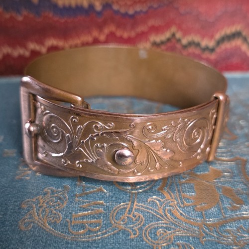 Vintage buckle bangle cuff - buckle,
