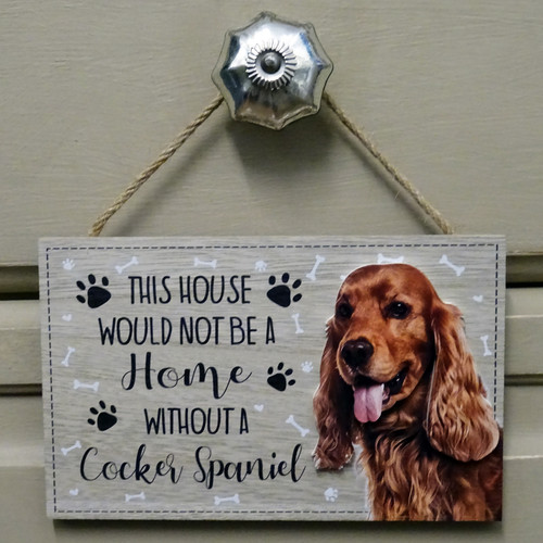Cocker spaniel plaque wall - spaniel,