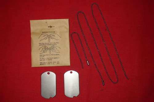 Original ww2 army dog tag - original,