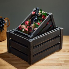 Vintage Wooden Crate Storage