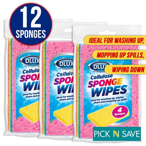 Cellulose sponge wipes - 12,