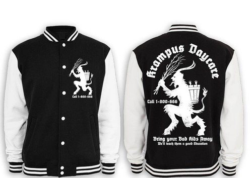 Krampus daycare college jacket - college,