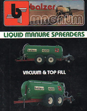Balzer "magnum" Liquid Manure Spreaders Brochure Leaflet